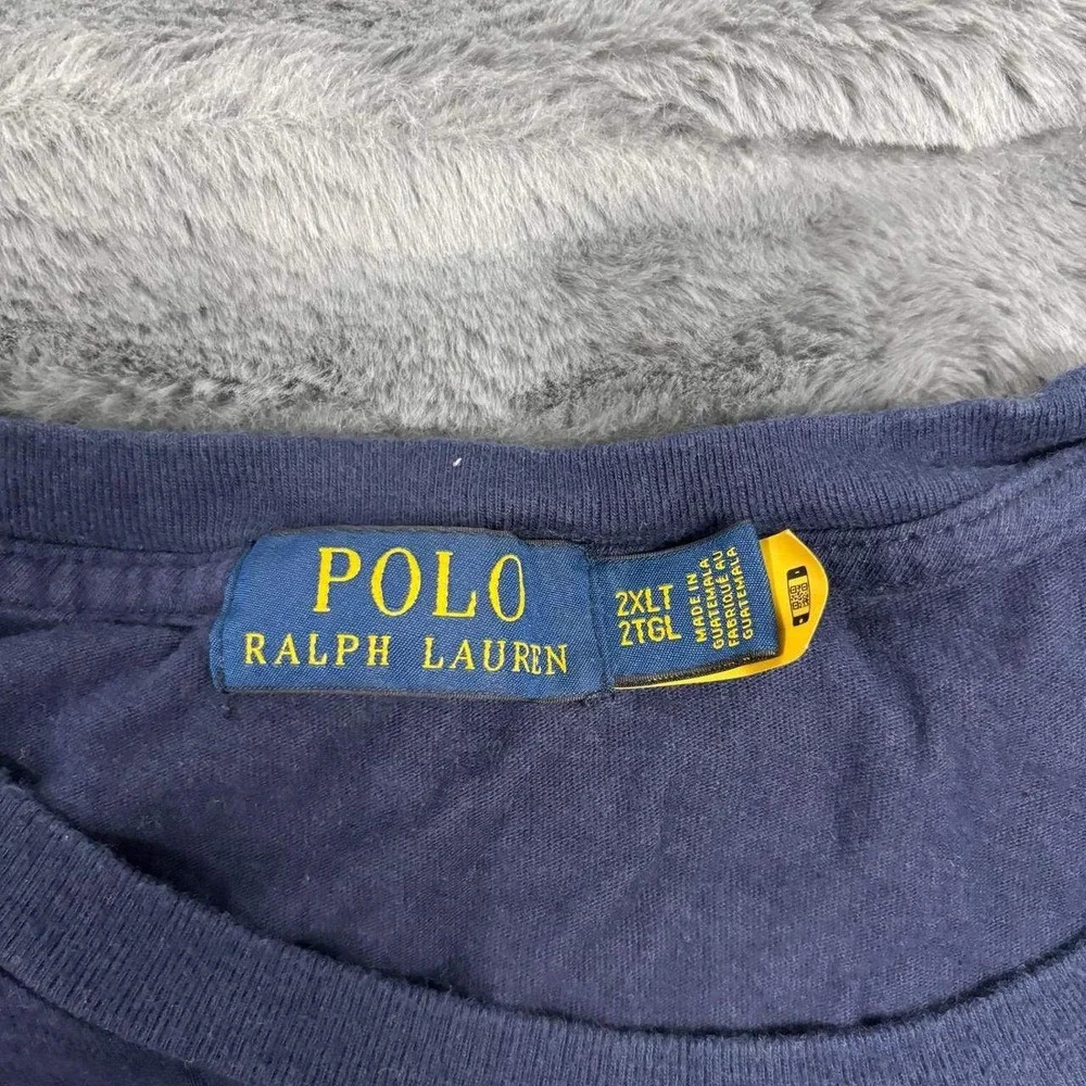 Polo Ralph Lauren Polo Bear Navy Blue Long Sleeve T-Shirt Mens 2XLT Tall